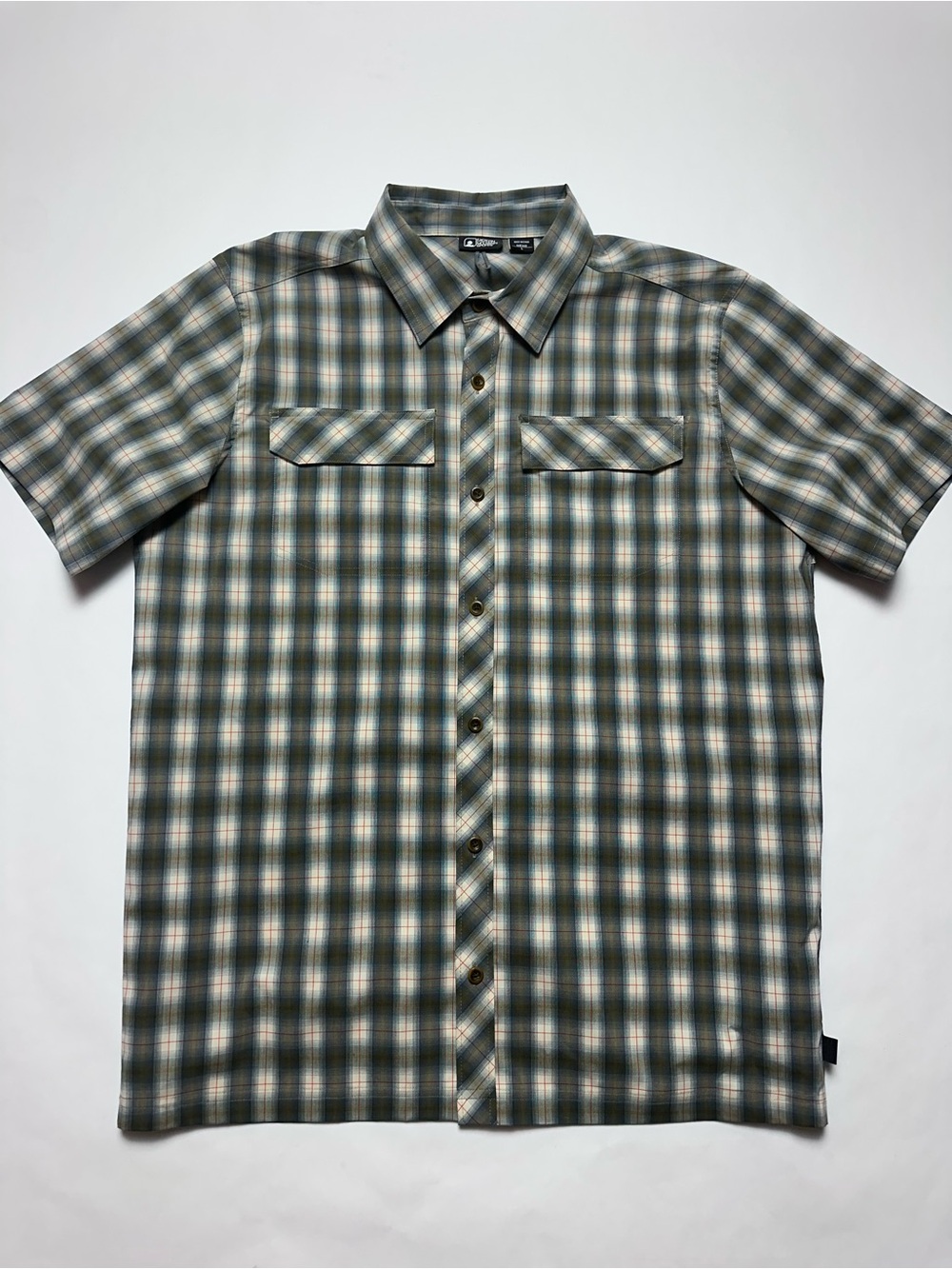 Eastern Mountain Sports EMS Plaid Hiking Trail Shirt Mens Medium EUC